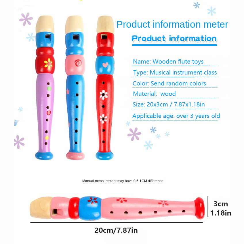 Hot Colorful Wooden Flute Musi - Musical Instrument Harmonium ulasan dan harga