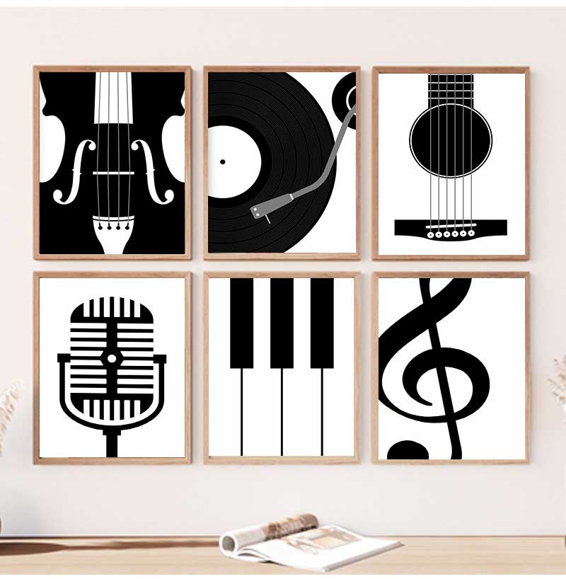 Minimalist Instrument Posters  - Picture Of Musical Instrument ulasan dan harga
